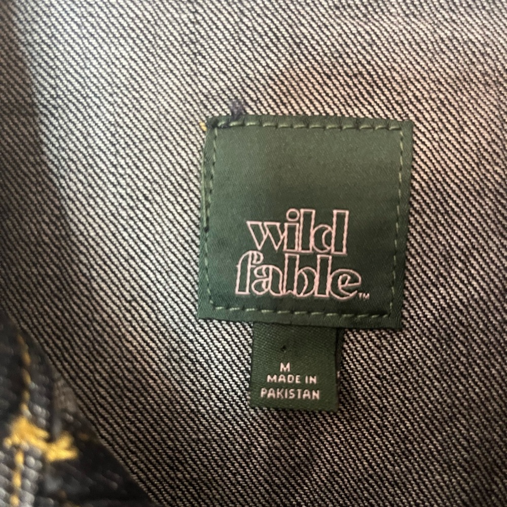 Wild Fable Denim Vest Medium Cropped Sleeveless Jean Jacket - Picture 4 of 6